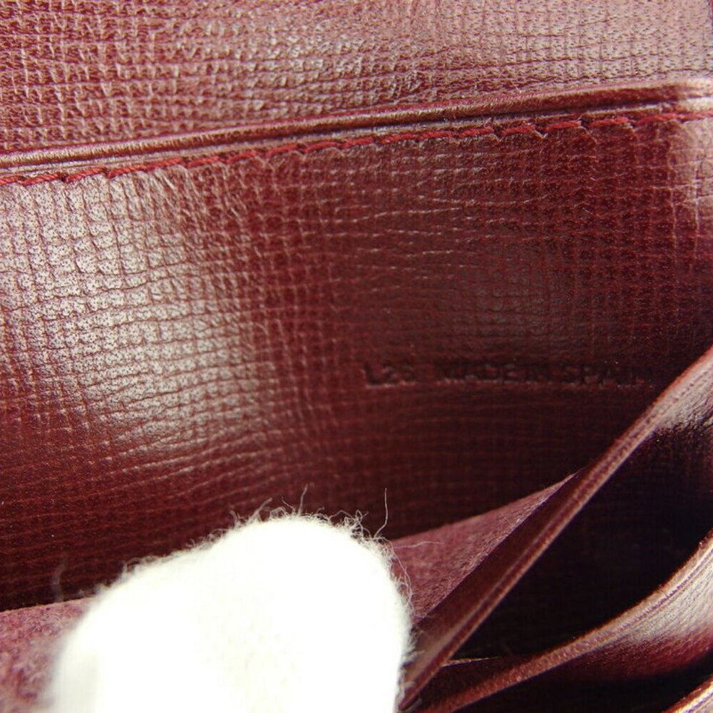 Cartier Long Wallet Mastline Bordeaux Leather Aut… - image 7